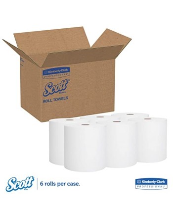 Scott® Essential Universal High Capacity Hard Roll Towel, White, 950', 6 Rolls/Case - [DefendUse.com] - 02000 - Scott®