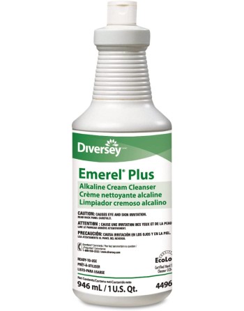 Diversey 94496138 Emerel Plus, Vim Subsititute, Bathroom Cream Cleanser Squeeze Bottle, Case of 12x946ml - [DefendUse.com] - 944