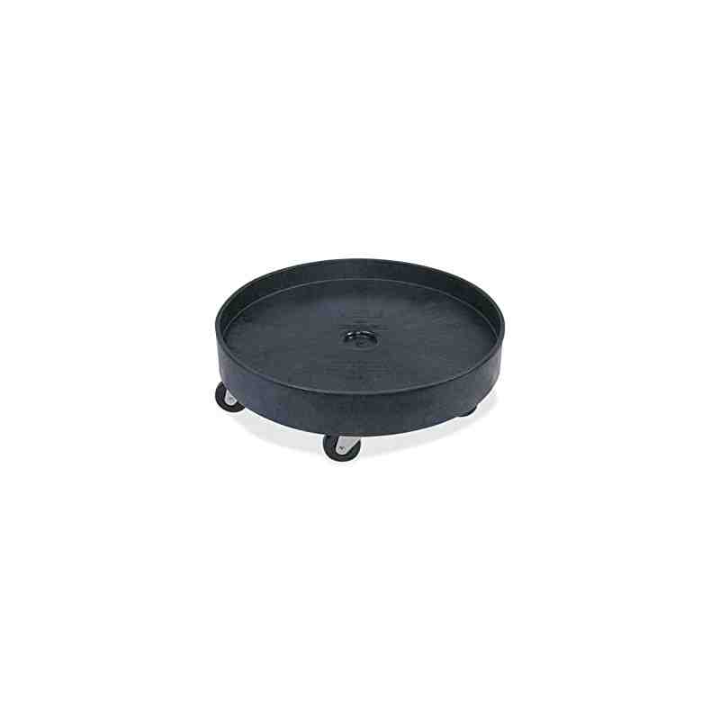 Rubbermaid FG265000BLA Black Universal Drum Dolly for FG265500 Container 55 Gallon - [DefendUse.com] - FG265000BLA - Drum Dolly