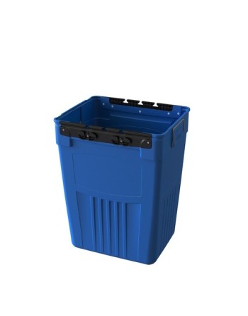 Clean River FX50BBE Flex-E Base Trash Container 50G w/Handles - Blue - [DefendUse.com] - FX50BBE - Clean River Recycling