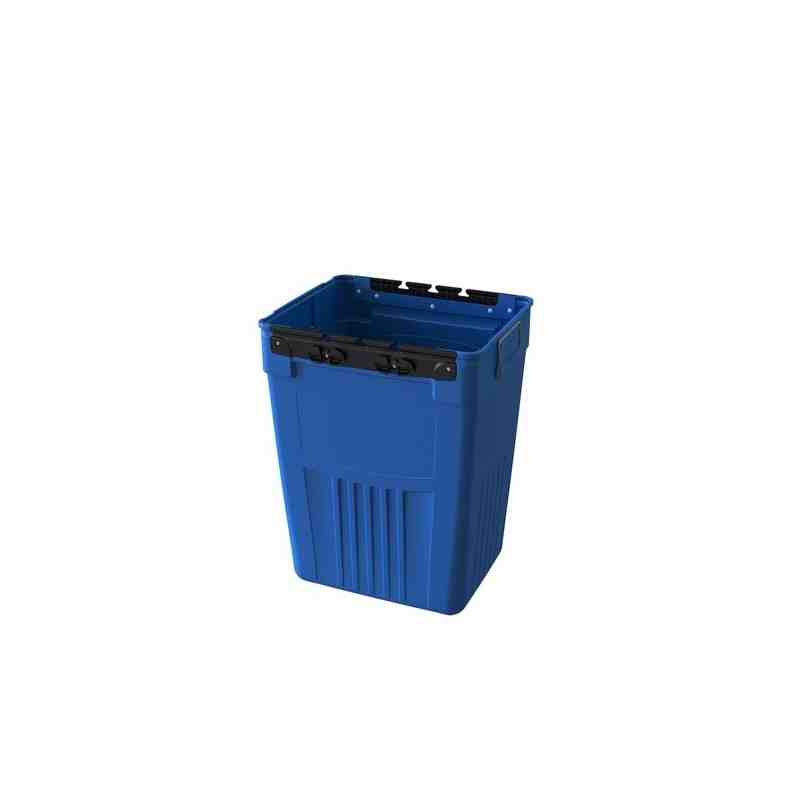 Clean River FX50BBE Flex-E Base Trash Container 50G w/Handles - Blue - [DefendUse.com] - FX50BBE - Clean River Recycling