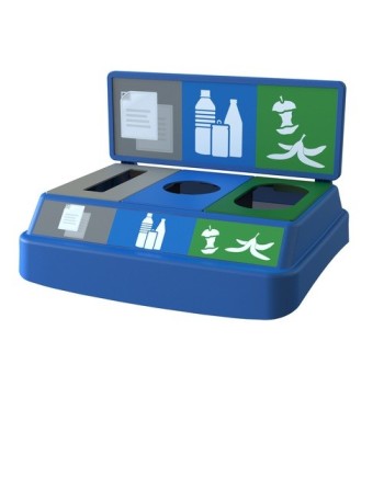 Clean River FX50LBE3PCBCBB Flex-Lid 50G -3 str w/BB-Pp/Cn&Bot/Cop-Blu - [DefendUse.com] - FX50LBE3PCBCBB - Clean River Recycling