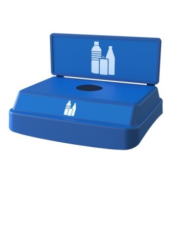 Clean River FX50LBE1CBBB Flex-Lid 50G-1 stream w/BB-Can&Bottle-Blue - [DefendUse.com] - FX50LBE1CBBB - Clean River Recycling