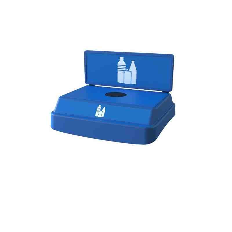 Clean River FX50LBE1CBBB Flex-Lid 50G-1 stream w/BB-Can&Bottle-Blue - [DefendUse.com] - FX50LBE1CBBB - Clean River Recycling