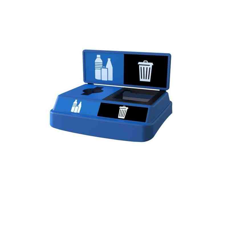 Clean River FX50LBE2CBWBB Flex-Lid 50G-2 str w/BB-Cn&Bot/Was-Blue - [DefendUse.com] - FX50LBE2CBWBB - Clean River Recycling