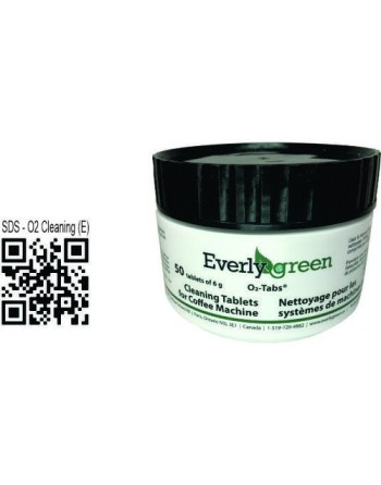 EVERLYGREEN 92975-4PK O-2 Tabs - Coffee Machine Cleaner 6g, 200 Tabs - [DefendUse.com] - 92975-4PK - EVERLYGREEN