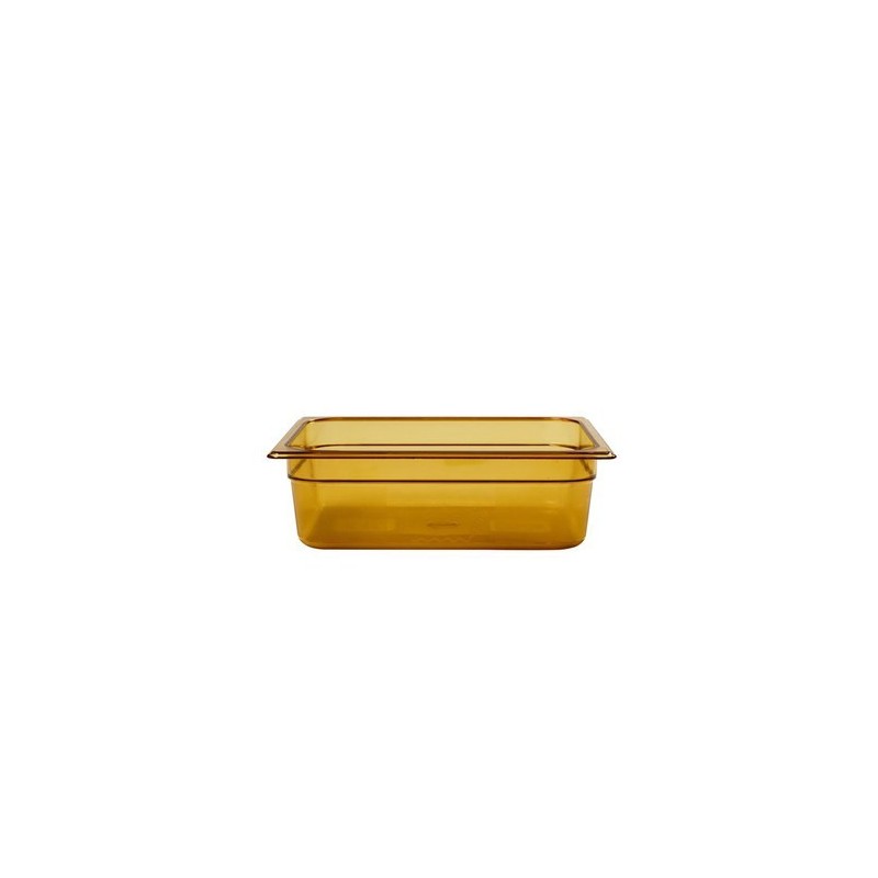 RUBBERMAID FG224P00AMBR  Food Pan - Hot 1/2 Size - 4" Depth - Amber - [DefendUse.com] - FG224P00AMBR - Food Service
