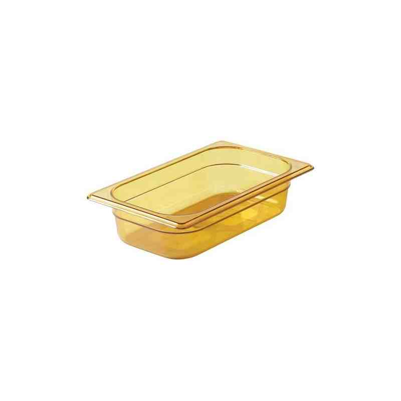 RUBBERMAID FG210P00AMBR  Food Pan - Hot 1/4 Size - 2.5" Dept- Amber - [DefendUse.com] - FG210P00AMBR - Food Service