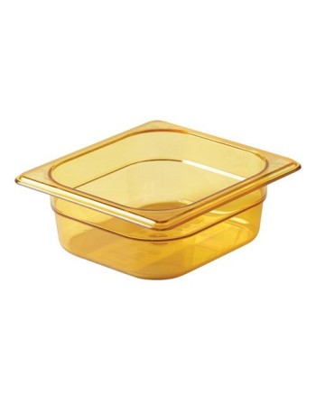 RUBBERMAID FG204P00AMBR  Food Pan - Hot 1/6 Size - 2.5" Depth-Amber - [DefendUse.com] - FG204P00AMBR - Food Service
