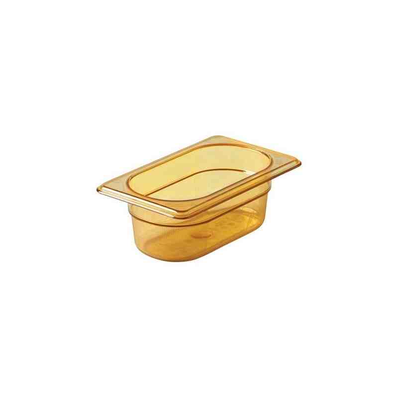 RUBBERMAID FG200P00AMBR  Food Pan - Hot 1/9 Size-2.5" Depth-Amber - [DefendUse.com] - FG200P00AMBR - Food Service