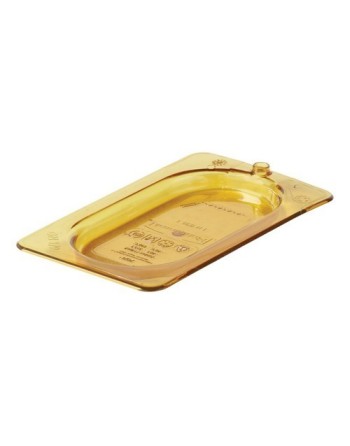RUBBERMAID FG202P23AMBR  Food Pan-Hot Cover Only 1/9 w/Peg Hole-Amb - [DefendUse.com] - FG202P23AMBR - Food Service