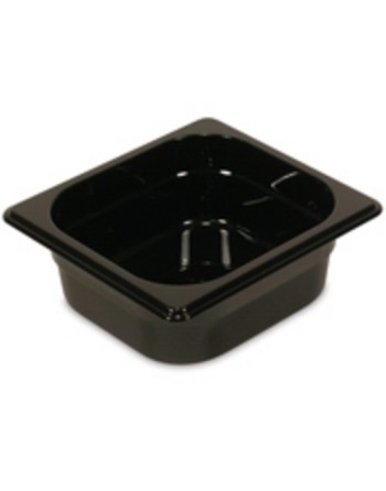 RUBBERMAID FG204P00BLA  Hot Food Pan - 1/6 Size - 2 1/2" Depth - Black - [DefendUse.com] - FG204P00BLA - Food Service