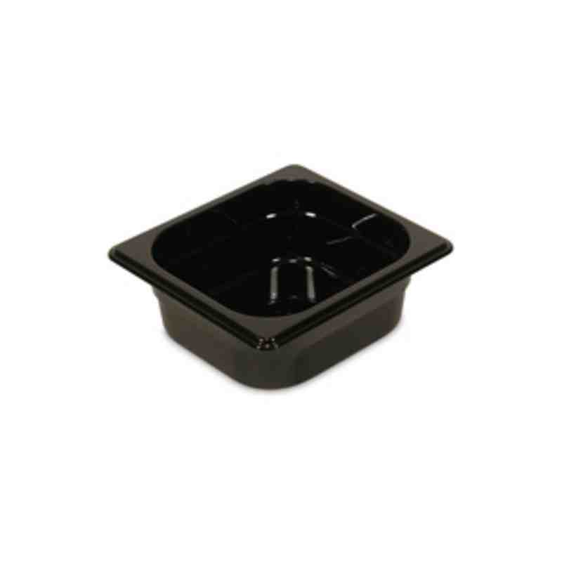 RUBBERMAID FG204P00BLA  Hot Food Pan - 1/6 Size - 2 1/2" Depth - Black - [DefendUse.com] - FG204P00BLA - Food Service