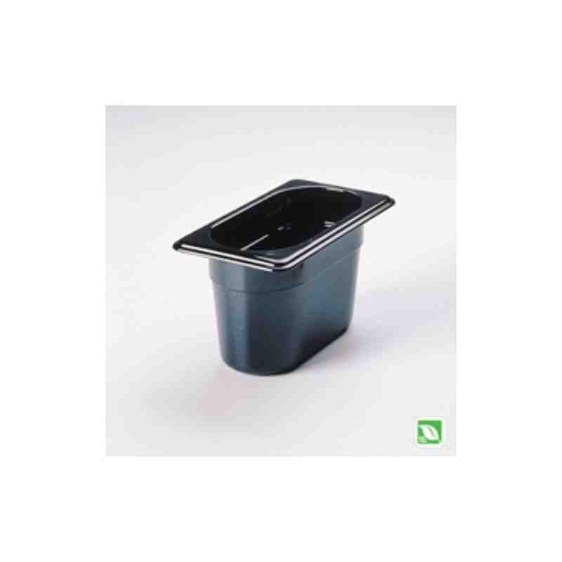 RUBBERMAID FG201P00BLA  Hot Food Pan - 1/9 Size - 4" Depth - Black - [DefendUse.com] - FG201P00BLA - Food Service