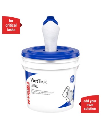 Kimtech™ Prep™ Wipes for the WetTask™ Wiping System Hydroknit® & Spunlace, 1-Ply, White, 6 Buckets/Case, 95 Sheets/Bucket - [Def
