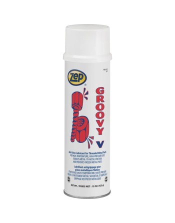 ZEP 22101C Groovy V Lubricant & Anti-Seize, 15 oz., Aerosol Can, 2000°F (1095°C) Max. Temp / Can - [DefendUse.com] - 22101C - Ze