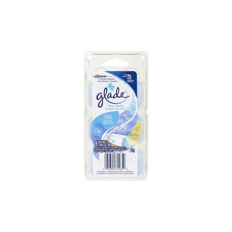 SC JOHNSON 62300714657 Glade Wax Melts - Clean Linen - 6pk/8ct Case: 48 x 6ct - [DefendUse.com] - 62300714657 - Glade® SC Johnso