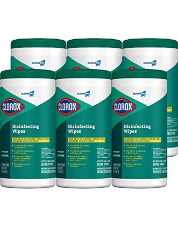 CLOROX 01169 Commercial Disinfecting Fresh Scent, Wipes, Case of 6/75ct - [DefendUse.com] - 01169 - Clorox® Cleaning & Disinfect