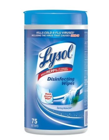 Lysol 19200-99366 Wipes, Cleaning Wipes, Spring Waterfall, Case of 6/75ct[CB993668] - [DefendUse.com] - 19200-99366 - Lysol® Dis