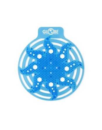 GLOBE 3421B Stellar Anti-Splash Urinal Screen - Blue Fresh, Case: 10 - [DefendUse.com] - 3421B - Washroom Care