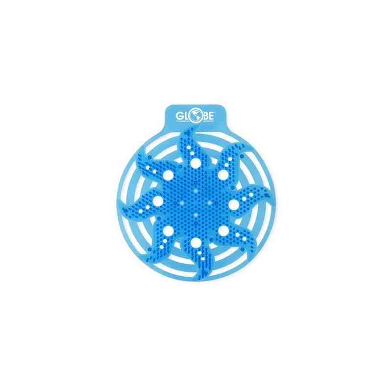 GLOBE 3421B Stellar Anti-Splash Urinal Screen - Blue Fresh, Case: 10 - [DefendUse.com] - 3421B - Washroom Care