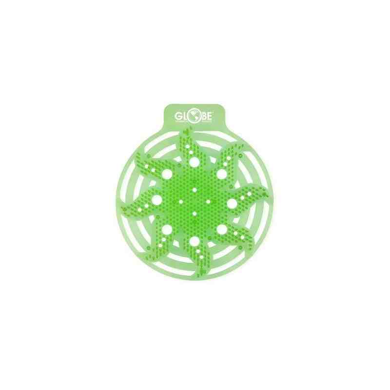GLOBE  3421G Stellar Anti-Splash Urinal Screen - Green Apple, Case: 10 - [DefendUse.com] - 3421G - Washroom Care
