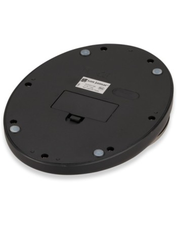 SanJamar SCDGP11BK Round Professional Digital Scale 11 Lb / 5 Kg - Black - [DefendUse.com] - SCDGP11BK - Rubbermaid Scales
