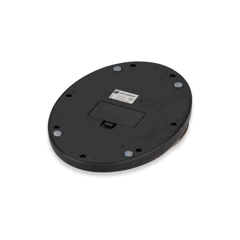 SanJamar SCDGP11BK Round Professional Digital Scale 11 Lb / 5 Kg - Black - [DefendUse.com] - SCDGP11BK - Rubbermaid Scales