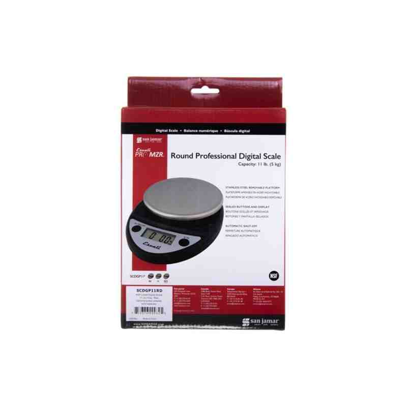 SanJamar SCDGP11RD Round Professional Digital Scale 11 Lb / 5 Kg - Red - [DefendUse.com] - SCDGP11RD - Rubbermaid Scales