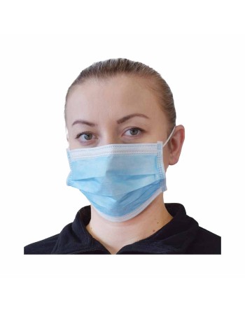 GLOBE 7738 Surgical Masks, ASTM 2, 50/Box - [DefendUse.com] - 7738 - Disposable Face Masks