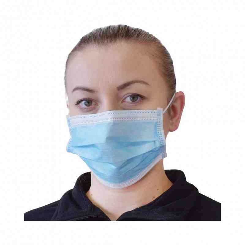 GLOBE 7738 Surgical Masks, ASTM 2, 50/Box - [DefendUse.com] - 7738 - Disposable Face Masks