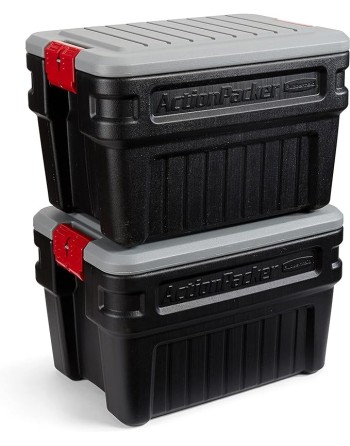 Rubbermaid RMAP240002 Action Packer, 24G, Cargo Box, Case of 4 - [DefendUse.com] - RMAP240002 - Tool Box