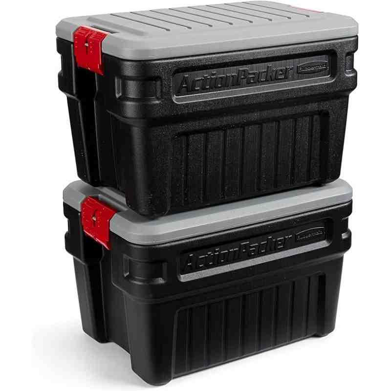 Rubbermaid RMAP240002 Action Packer, 24G, Cargo Box, Case of 4 - [DefendUse.com] - RMAP240002 - Tool Box