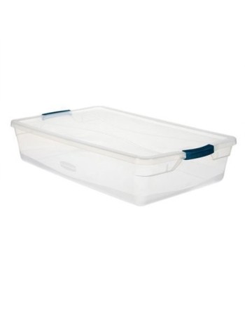 Rubbermaid RMCC160000 CleverStore Latch Tote, 16 Quart, Case of 8 - [DefendUse.com] - RMCC160000 - Totes / Bins