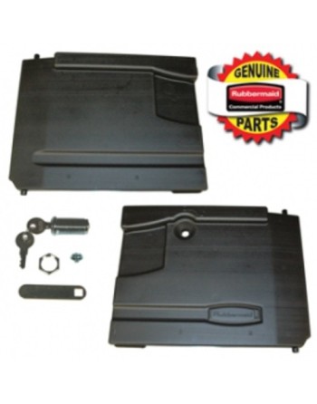 RUBBERMAID Special Made FG4094L1BLA Part - Door Kit (2) w/Lock - Black - [DefendUse.com] - FG4094L1BLA - Rubbermaid Special Made