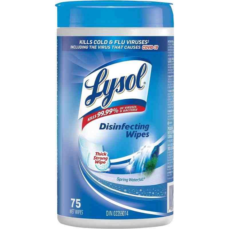 Lysol 19200-99366 Wipes, Cleaning Wipes, Spring Waterfall, Case of 6/75ct[CB993668] - [DefendUse.com] - 19200-99366 - Lysol® Dis