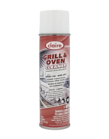 CLAIRE CL826 Grill and Oven Cleaner, 18 oz, Case of 12 - [DefendUse.com] - CL826 - Claire Disinfectant