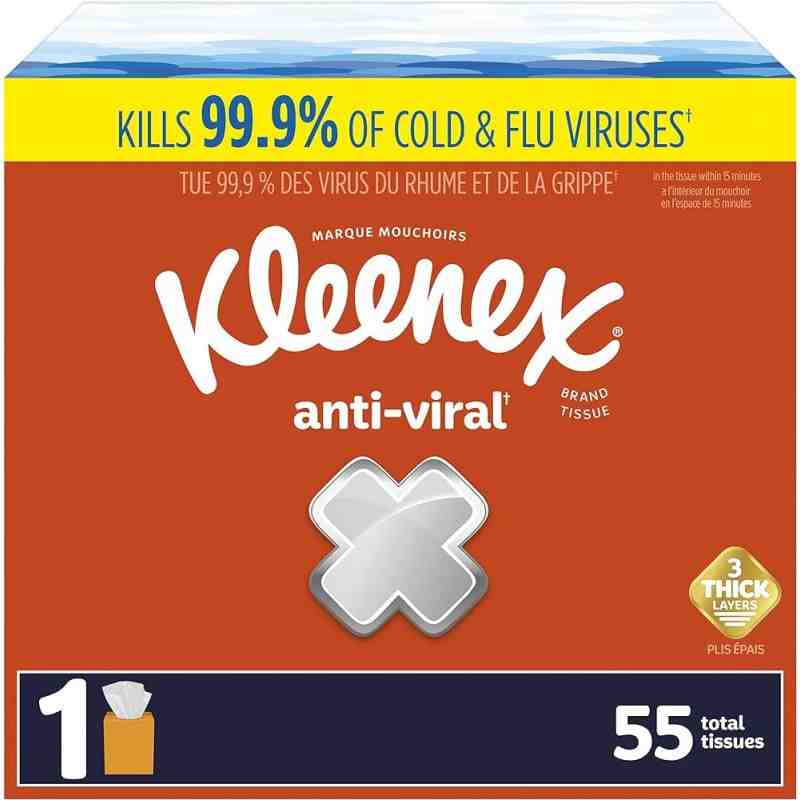 Kleenex 54552 Anti-Viral 55 Sheet 2-Ply Facial Tissue Cube - 12/Case - [DefendUse.com] - 54552 - Kleenex®