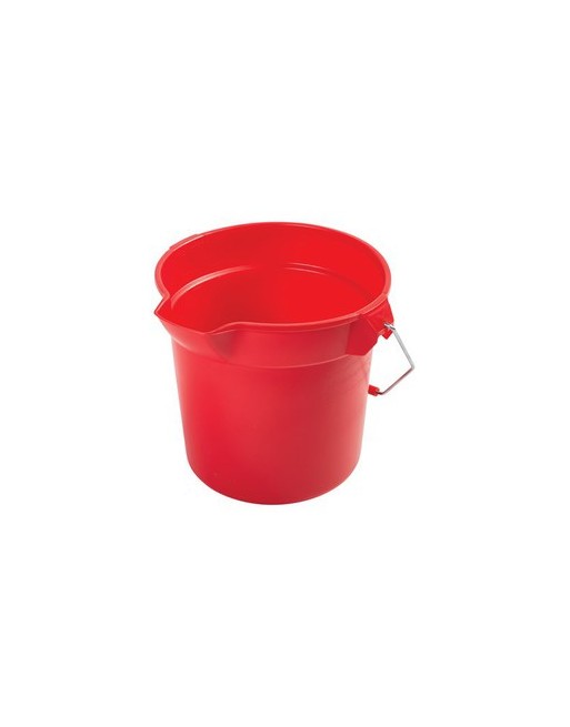 Rubbermaid FG296300RED Bucket - Brute Round 10qt - 9.5L - Red - [DefendUse.com] - FG296300RED - Rubbermaid Commercial Cleaning