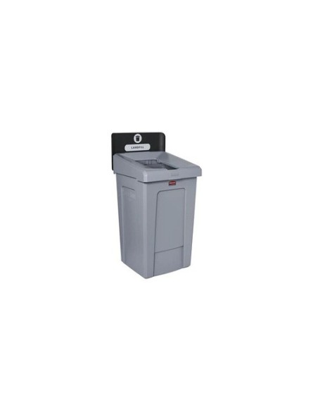 Rubbermaid 2171554 Slim Jim Station - 1 Stream Landfill 33G - Black, Case: 1