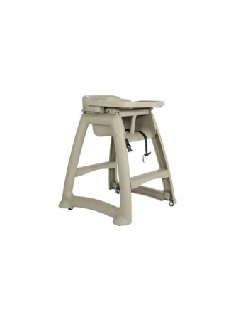 GLOBE 1133 High Chair w/Wheels & Tray, Beige - [DefendUse.com] -  - Globe Commercial Cleaning