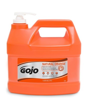 Gojo 0955-02 Natural Orange Pumice Hand Cleaner, 1 Gallon with Pump Dispenser, 2-Pack - [DefendUse.com] - 0955-02 - Home