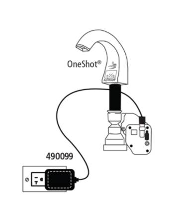 Rubbermaid 490099  Single AC Adapter Only For Autofaucet/Oneshot - [DefendUse.com] - 490099 - Rubbermaid Special Made