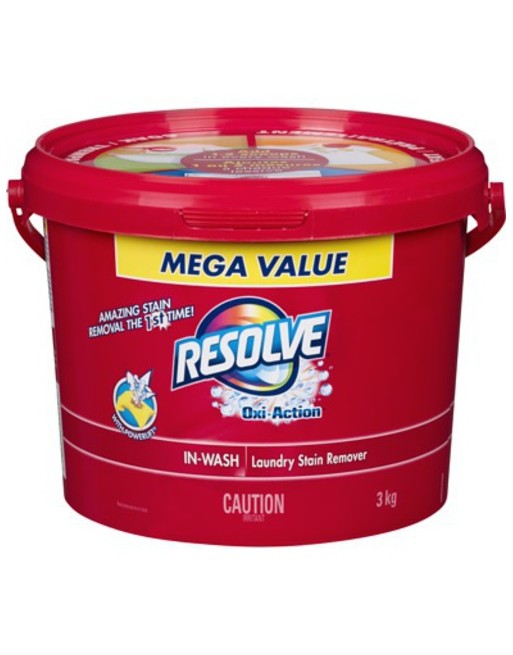 RESOLVE® 62200-98716 Oxi-Action™ Crystal White® In-Wash Laundry Stain Remover - Powder, Case of 2, 3KG - [DefendUse.com] - 62200