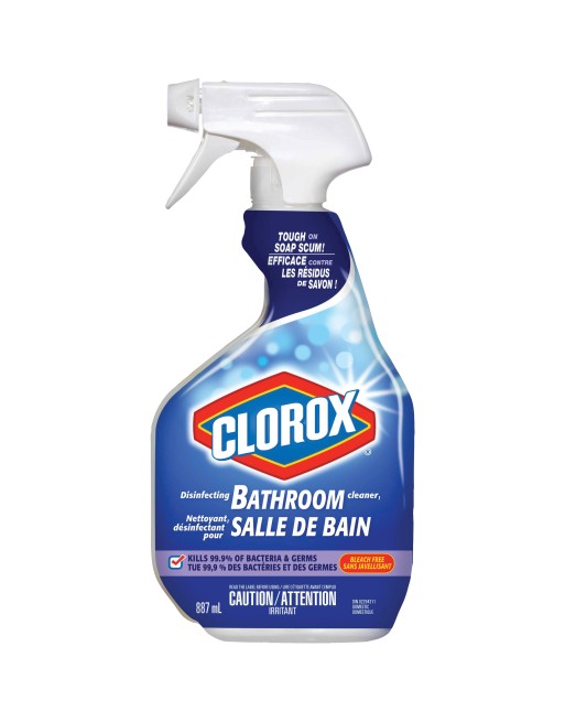 Clorox 01005  Disinfecting Bathroom Cleaner, 887 ml, Trigger Bottle, Case of 9 - [DefendUse.com] - 01005 - Clorox® Bathroom 
