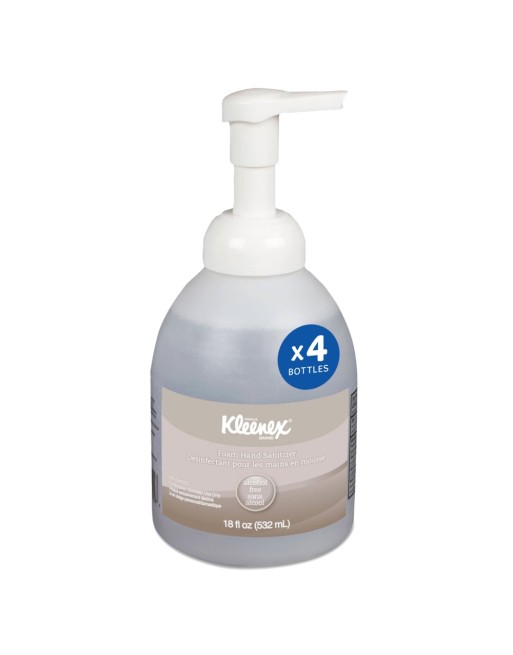 Kleenex® 45827 Alcohol Free± Foam Hand Sanitizer, Case of 4, 18 oz - [DefendUse.com] - 45827 - Kleenex®