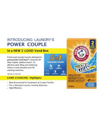 ARM & Hammer 57037-60000 Laundry Plus Oxiclean 2Ld-1/156ct - [DefendUse.com] - 57037-60000 - Arm & Hammer™