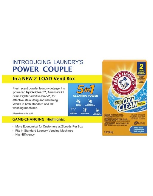 ARM & Hammer 57037-60000 Laundry Plus Oxiclean 2Ld-1/156ct - [DefendUse.com] - 57037-60000 - Arm & Hammer™
