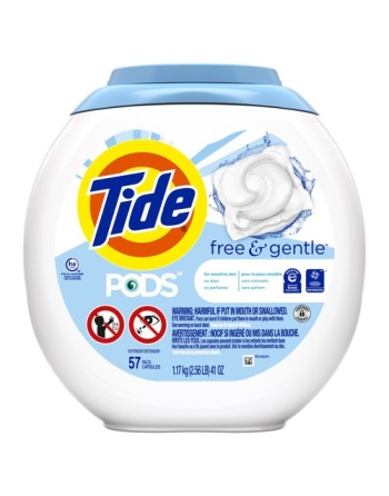 Tide 37000-00780 Liquid Pod Cold Water HE Free/Gentle, Case of 4/57ct - [DefendUse.com] - 10030772121457 - Home