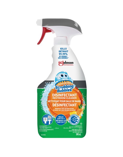 SC Johnson 10062913001366 Scrubbing Bubbles® Disinfecting Restroom Cleaner, 32 oz., Trigger Bottle, Case of 8 - [DefendUse.com] 
